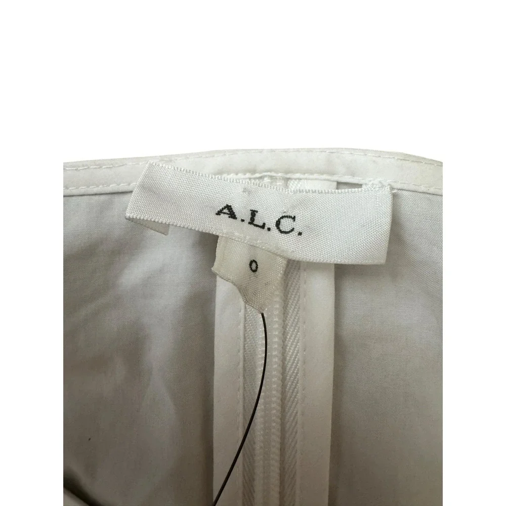 A.L.C. Crop Top Ryan White Cotton Puff Sleeve Knot Bust size 0